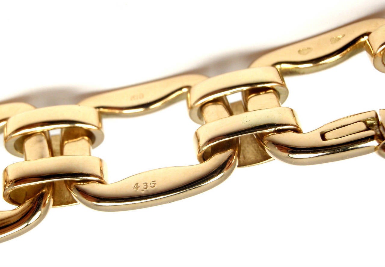 Hermes Diamond H Gold Large Link Necklace at 1stDibs h link necklace