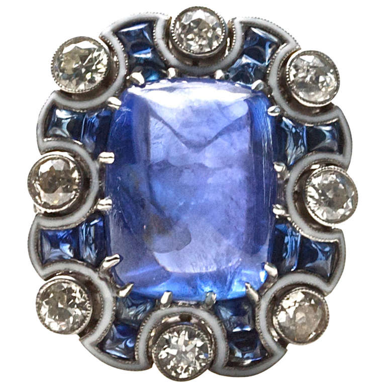 Color Changing Sugarloaf Sapphire Ring at 1stDibs
