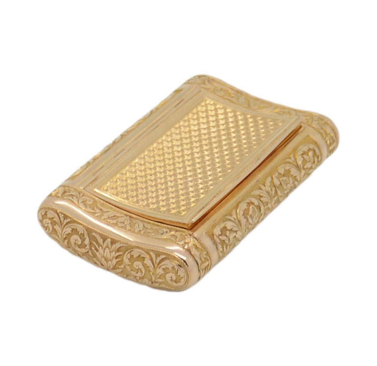 Gold Tobacco Box For Sale at 1stDibs
