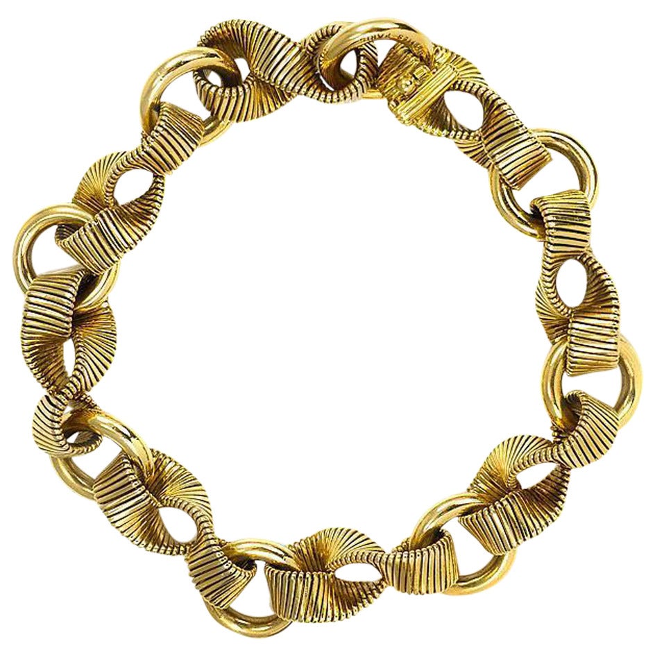 1960s Hermès Gold Link Bracelet at 1stDibs