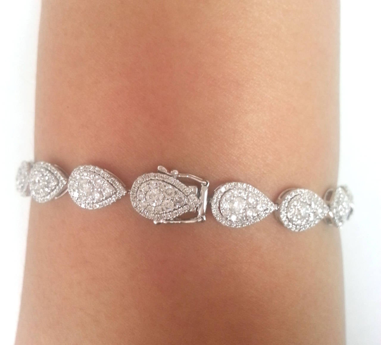 Pear Shaped Diamond Bracelet at 1stdibs