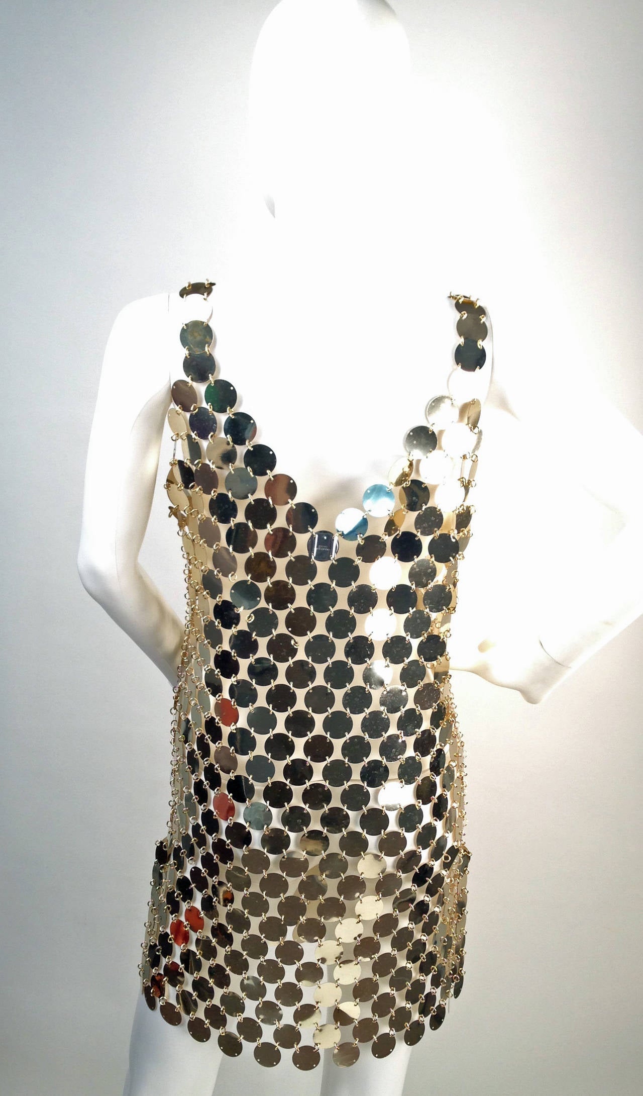 1990s PACO RABANNE Mod Plastic Disc Dress at 1stdibs