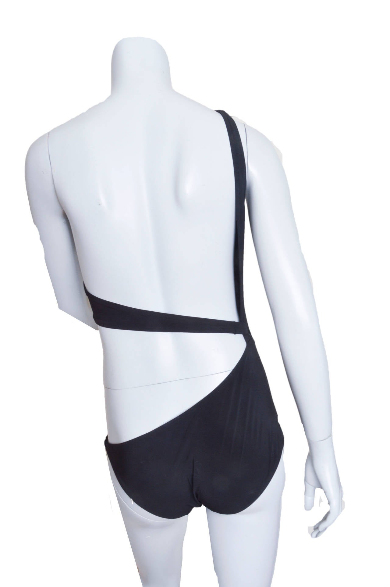 Gucci 2011 Black Cutout OneShoulder Swim Suit at 1stdibs