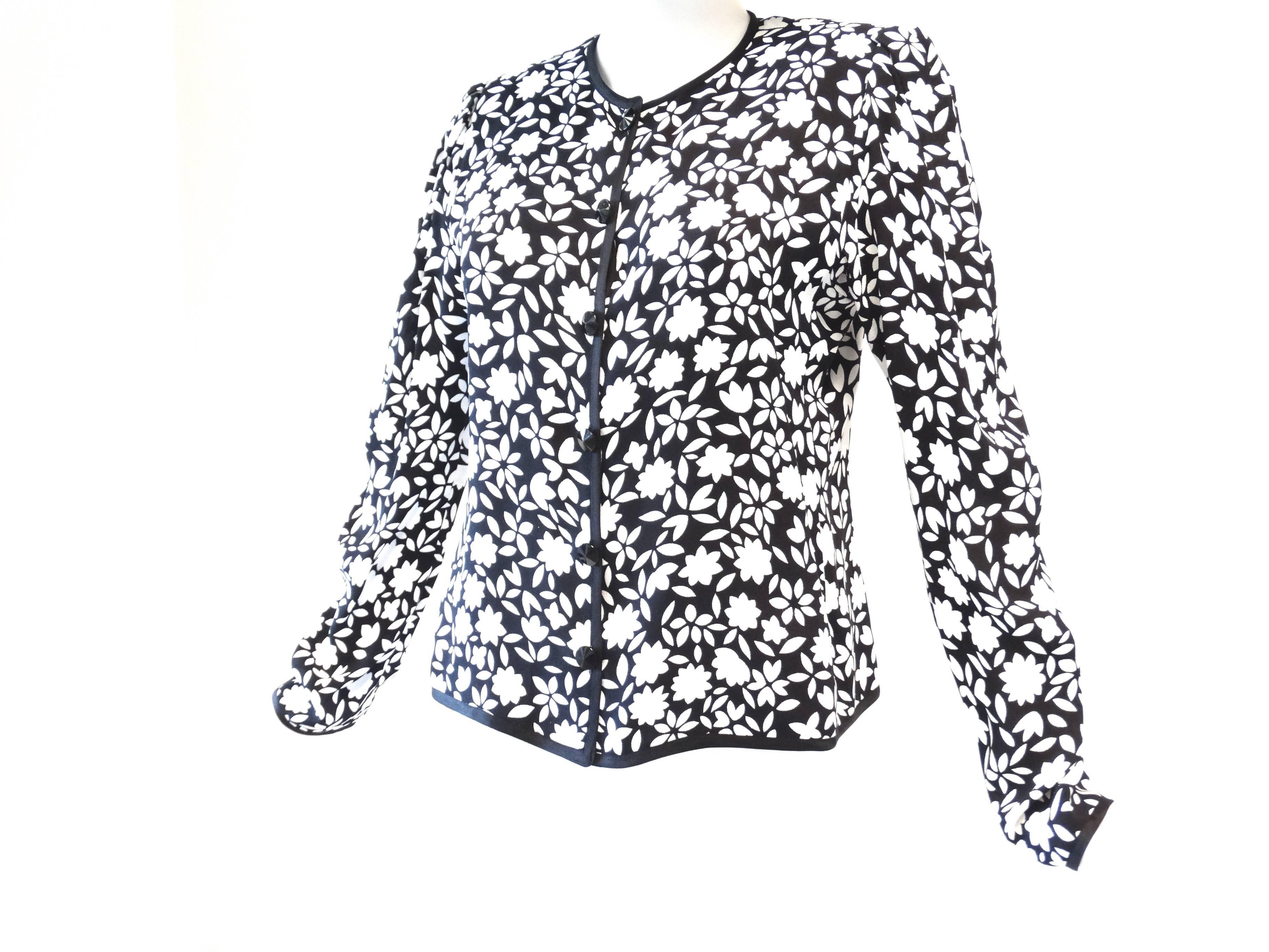 1980s Saint Laurent Floral Jacket For Sale at 1stDibs