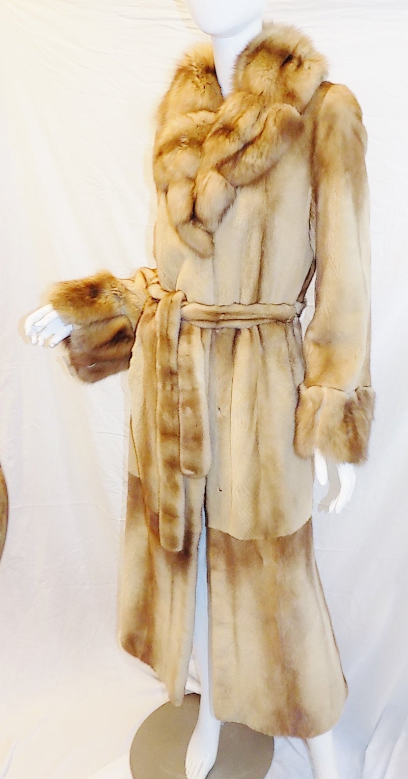 Golden Russian Sable Spectacular Saga Furs Royal duster coat For Sale