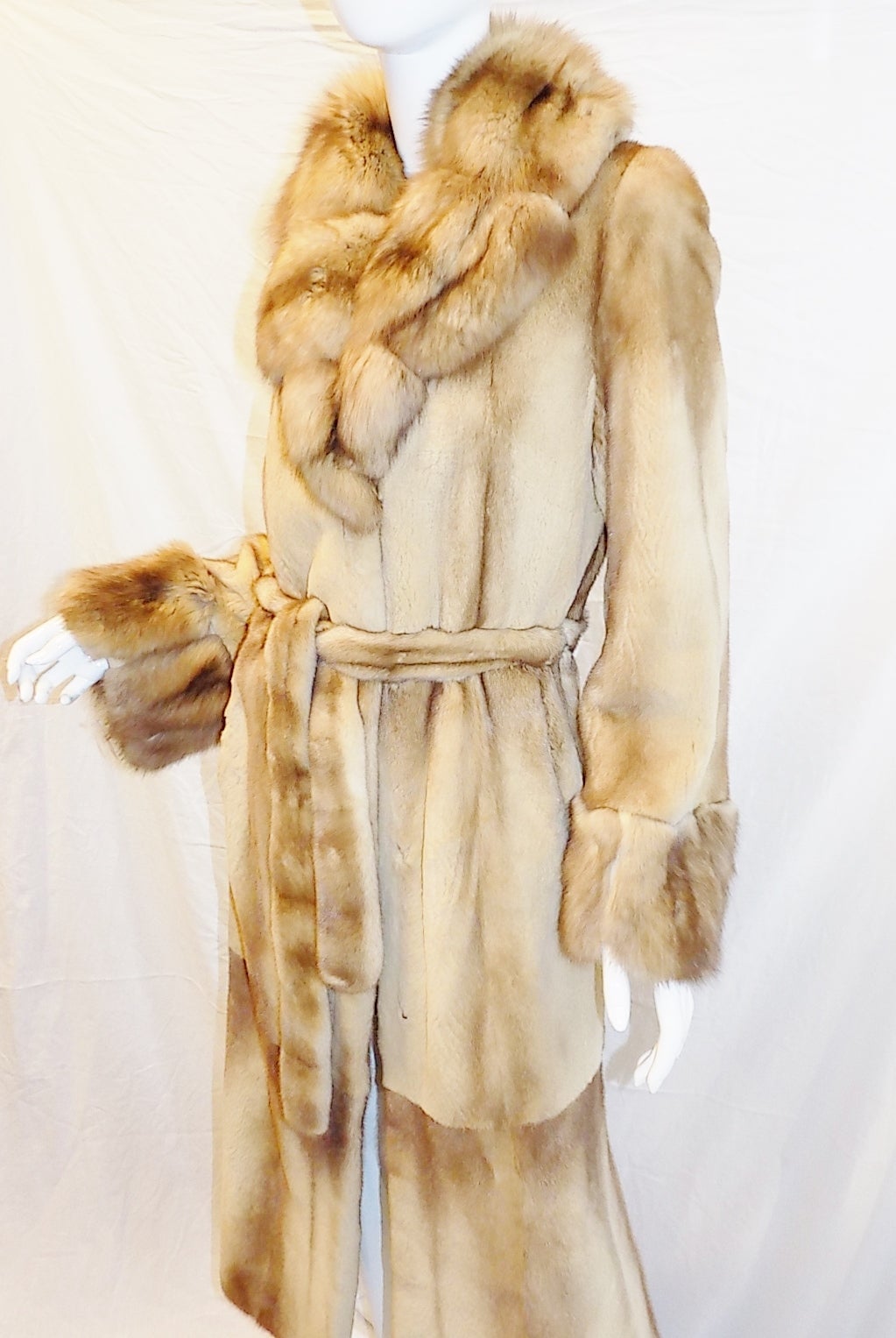 Golden Russian Sable Spectacular Saga Furs Royal duster coat For Sale