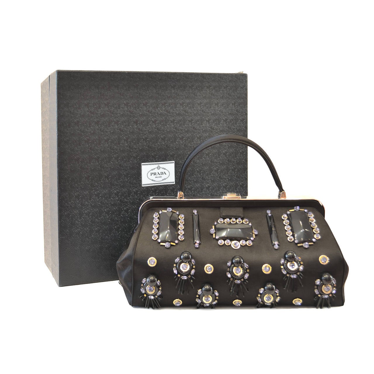 PRADA crystal embellished Bag with Original Box at 1stDibs prada crystal bag ss10, prada ss10
