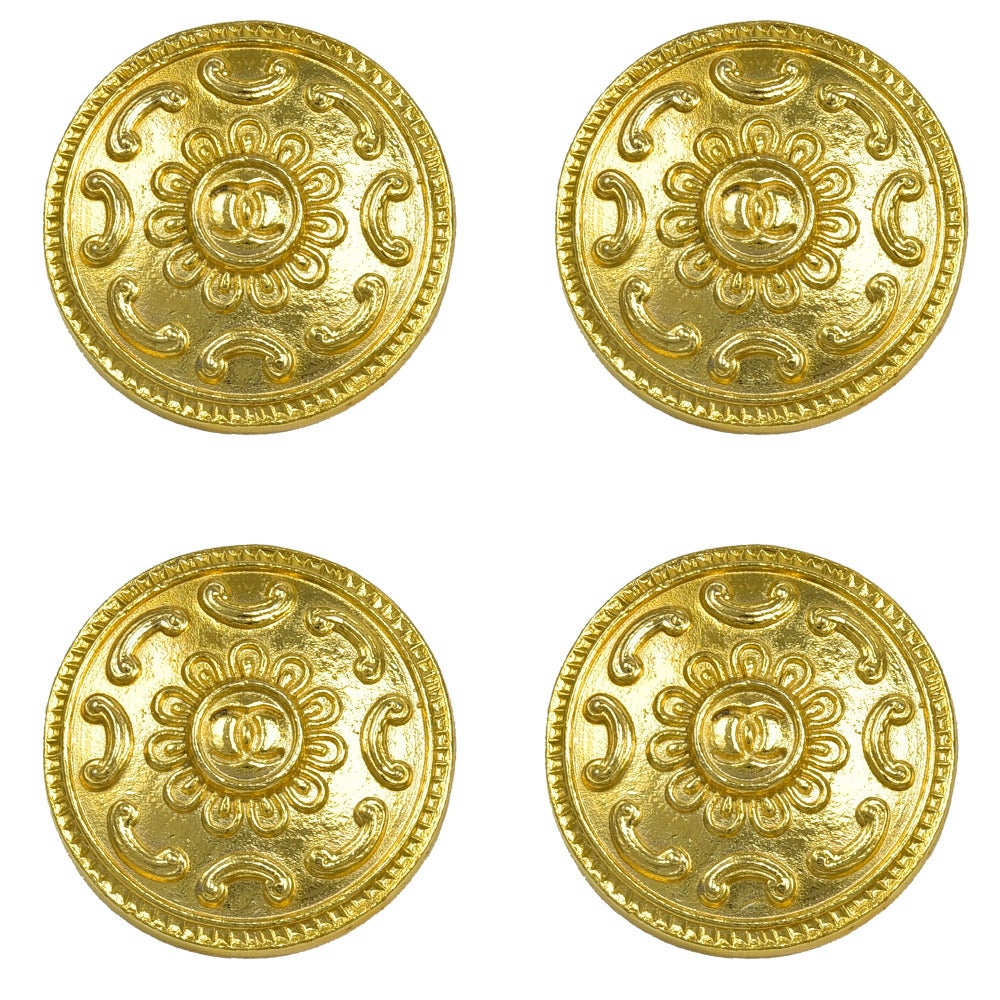 Rare Set of 4 Iconic Chanel Buttons For Sale at 1stDibs