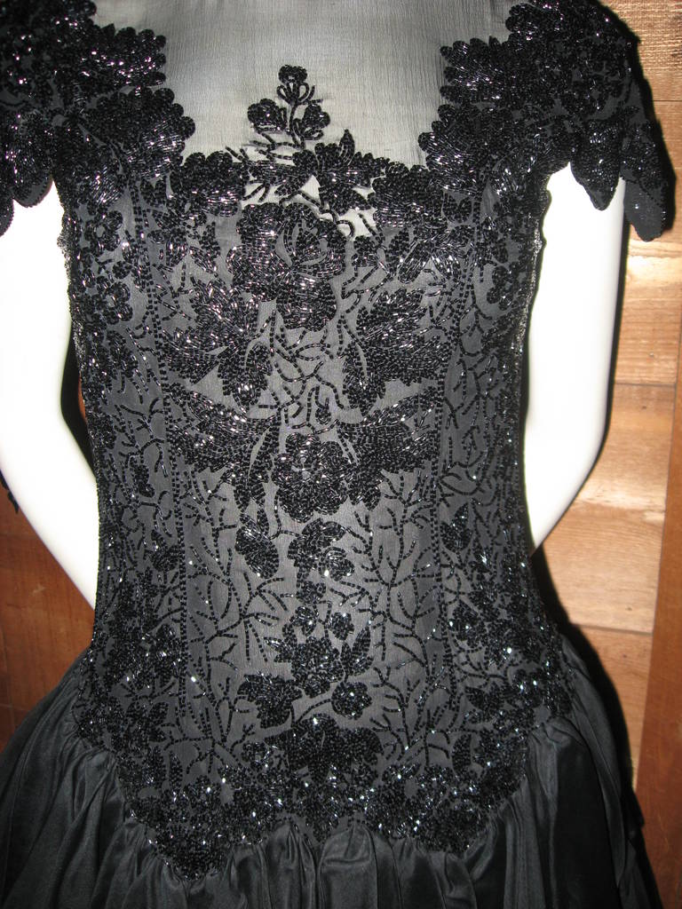 Eavis and Brown Beaded Evening Dress For Sale at 1stDibs eavis and