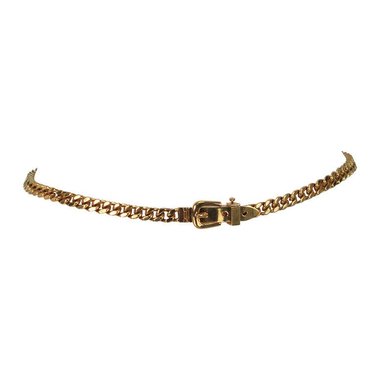 Gucci chunky gold chain link belt For Sale at 1stDibs gucci link belt