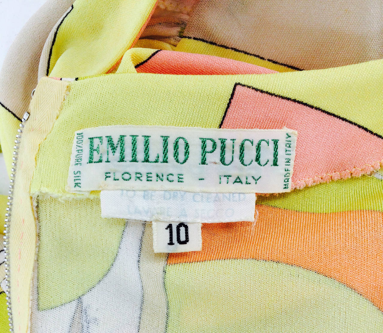 Emilio Pucci 2pc silk knit short and top set in hot citrus colours