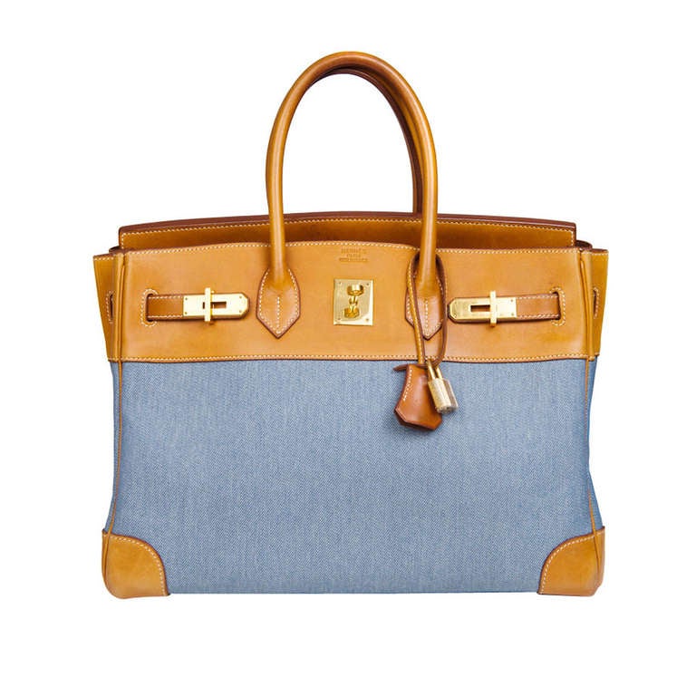 Hermès Birkin 35 Denim Canvas at 1stDibs birkin denim, hermes birkin canvas, hermes birkin denim