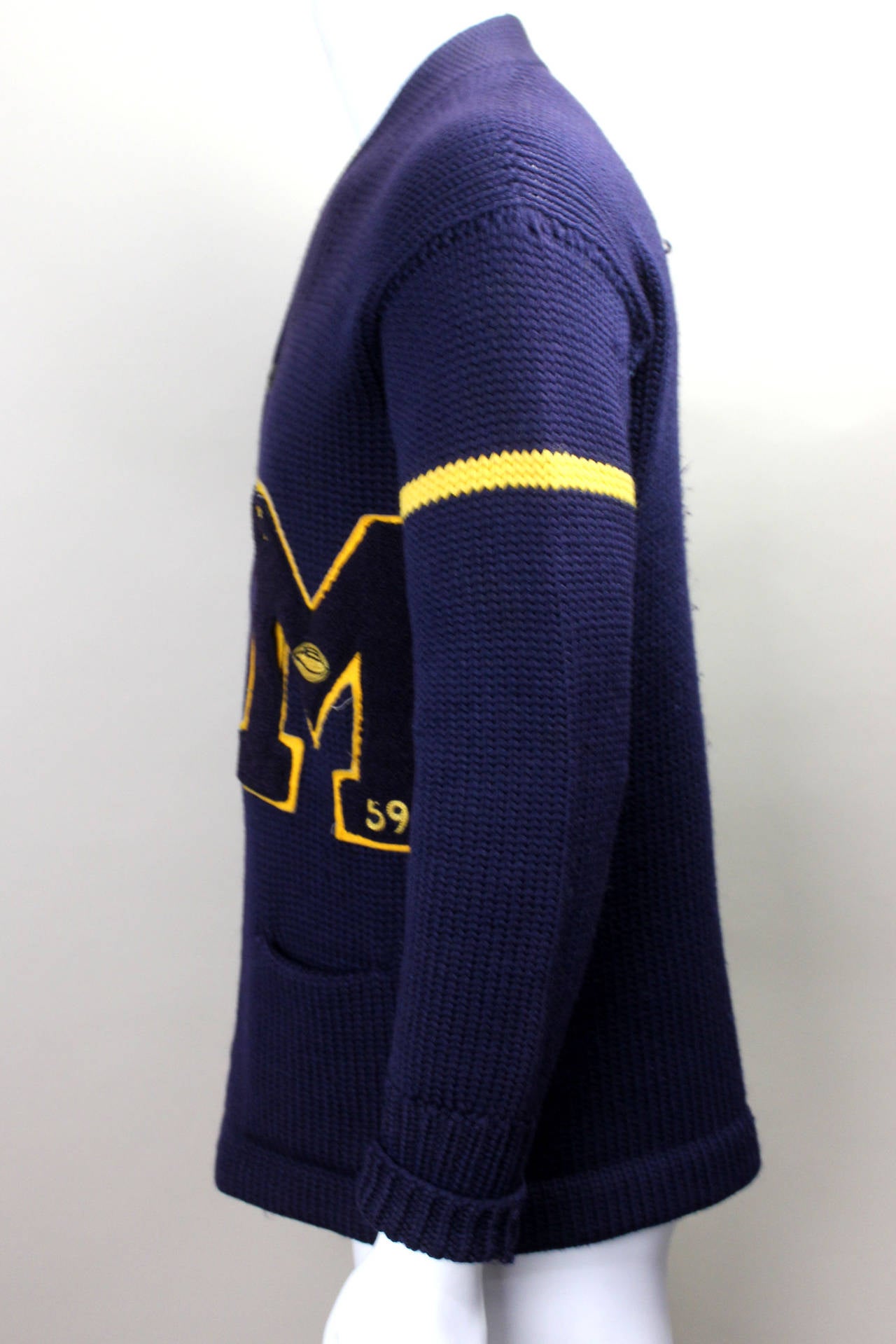 1959 Men's Wool Varsity Sweater at 1stdibs