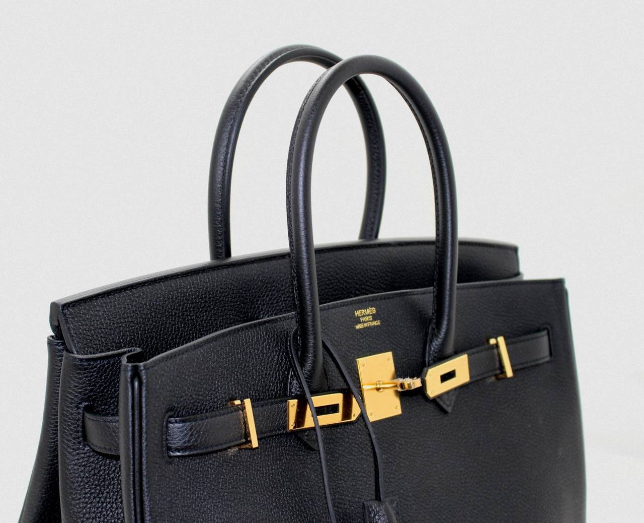 Hermes Birkin in Black Togo Leather with Gold Hardware, 35 cm size at