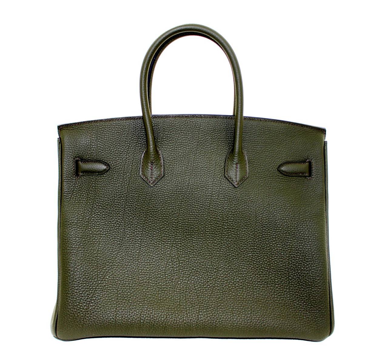 Hermes Birkin Bag in Vert Olive green Togo Leather, 35 cm size at 1stdibs