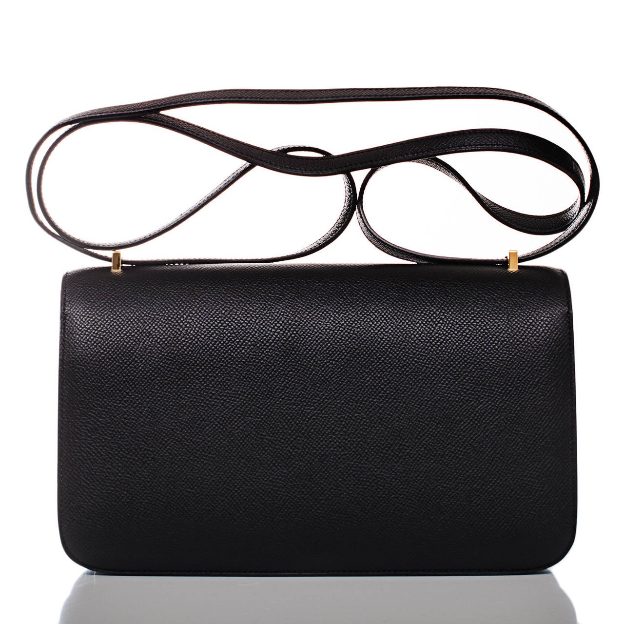 Hermes Black Epsom Constance Elan 25cm at 1stDibs