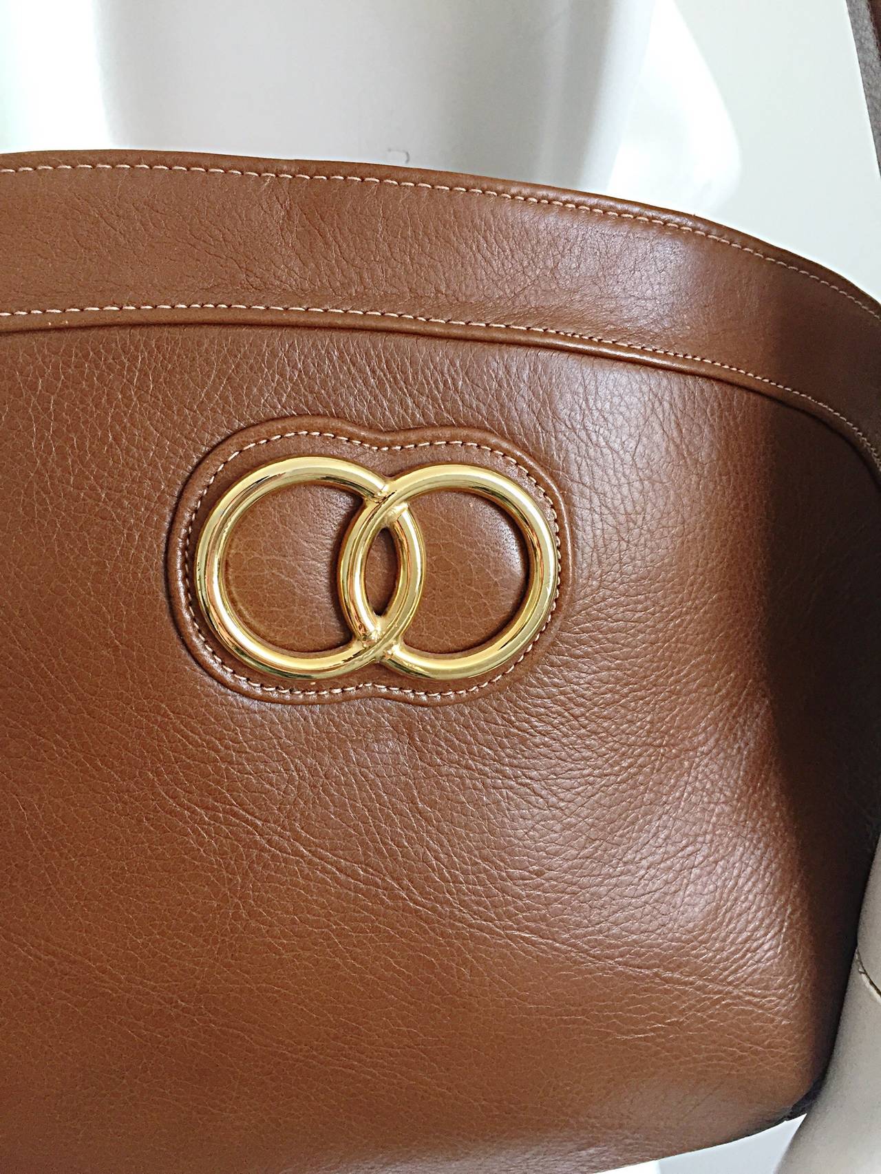 Perfect Brand New Vintage Saks Fifth Avenue Saddle Tan Handbag Purse