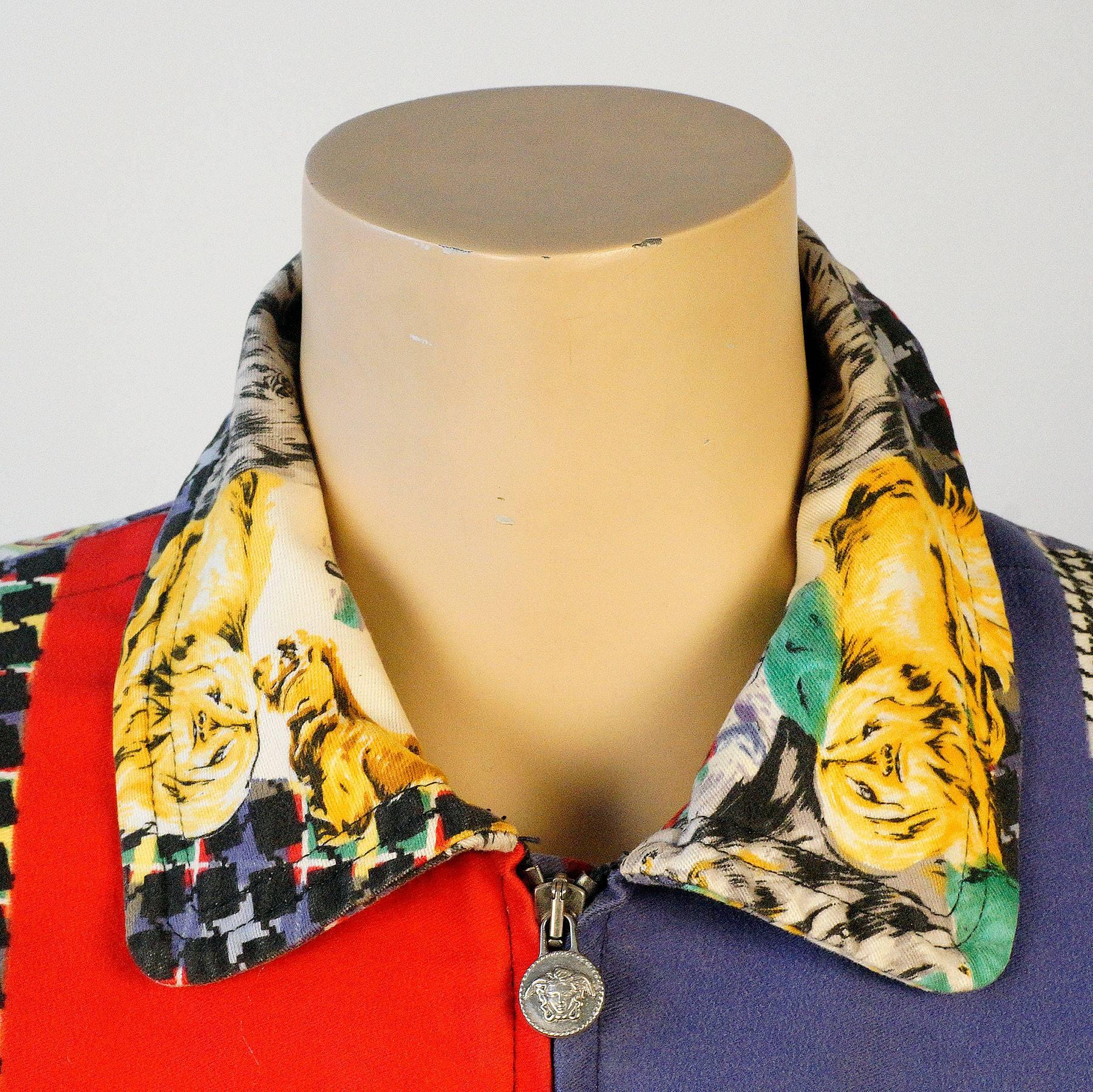 Rare Versus (Versace) Dog Print Jacket For Sale at 1stDibs versace