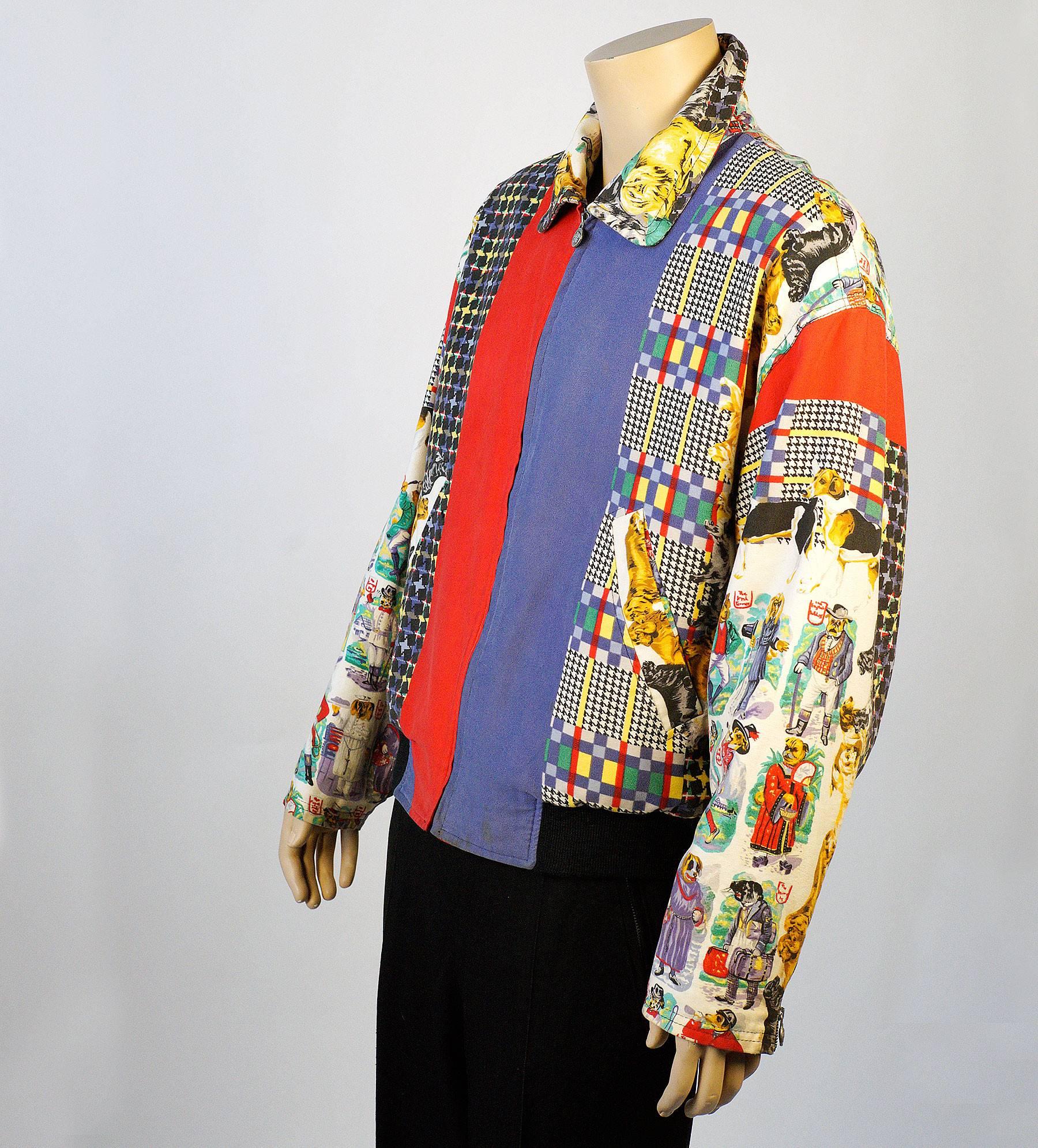 Rare Versus (Versace) Dog Print Jacket For Sale at 1stDibs versace