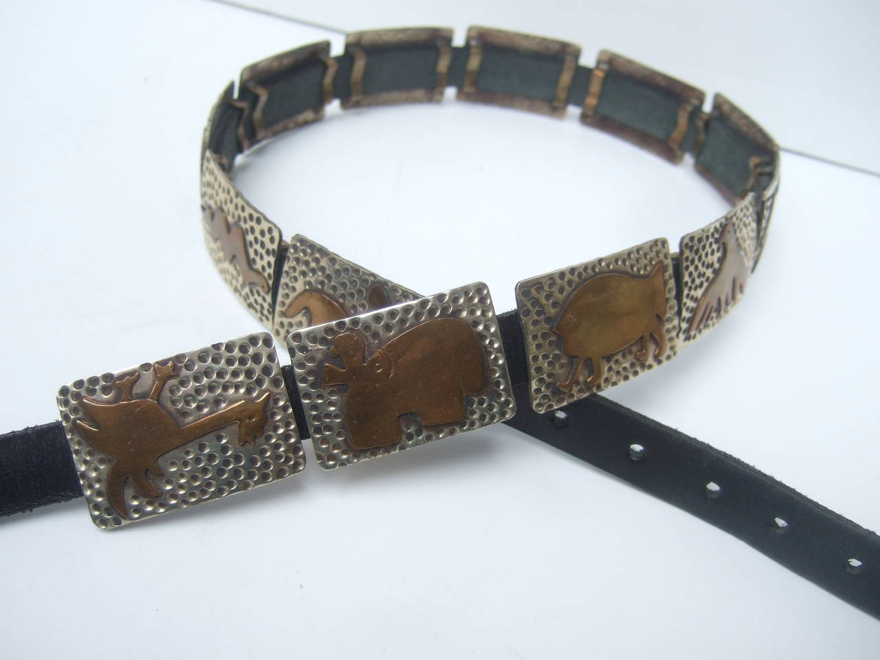 Hand Mixed Metal Artisan Animal Belt Designed by Lunacy Alpaca