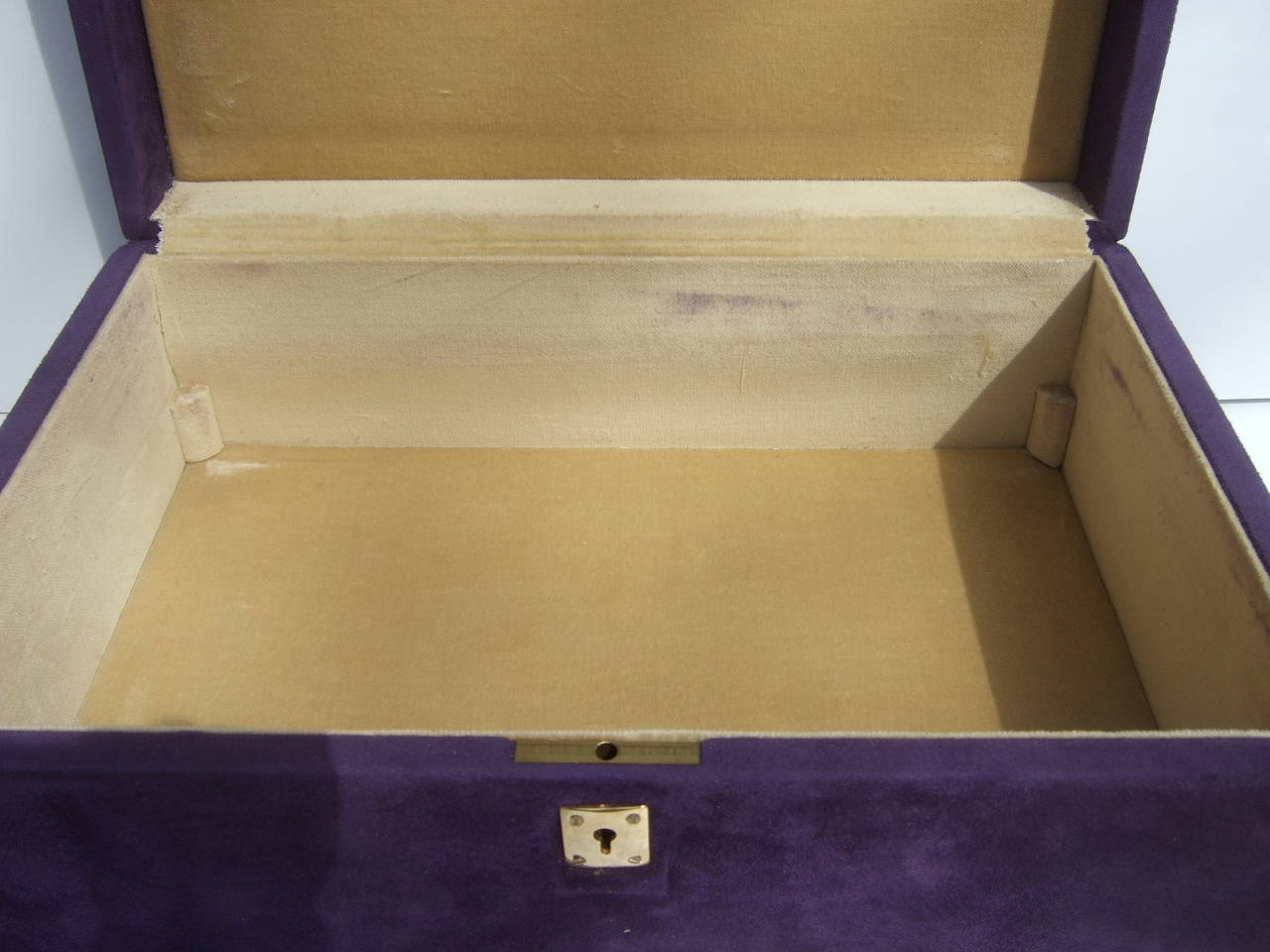 Neiman Marcus Set of Violet Suede Jewelry Boxes Made in Italy at 1stDibs