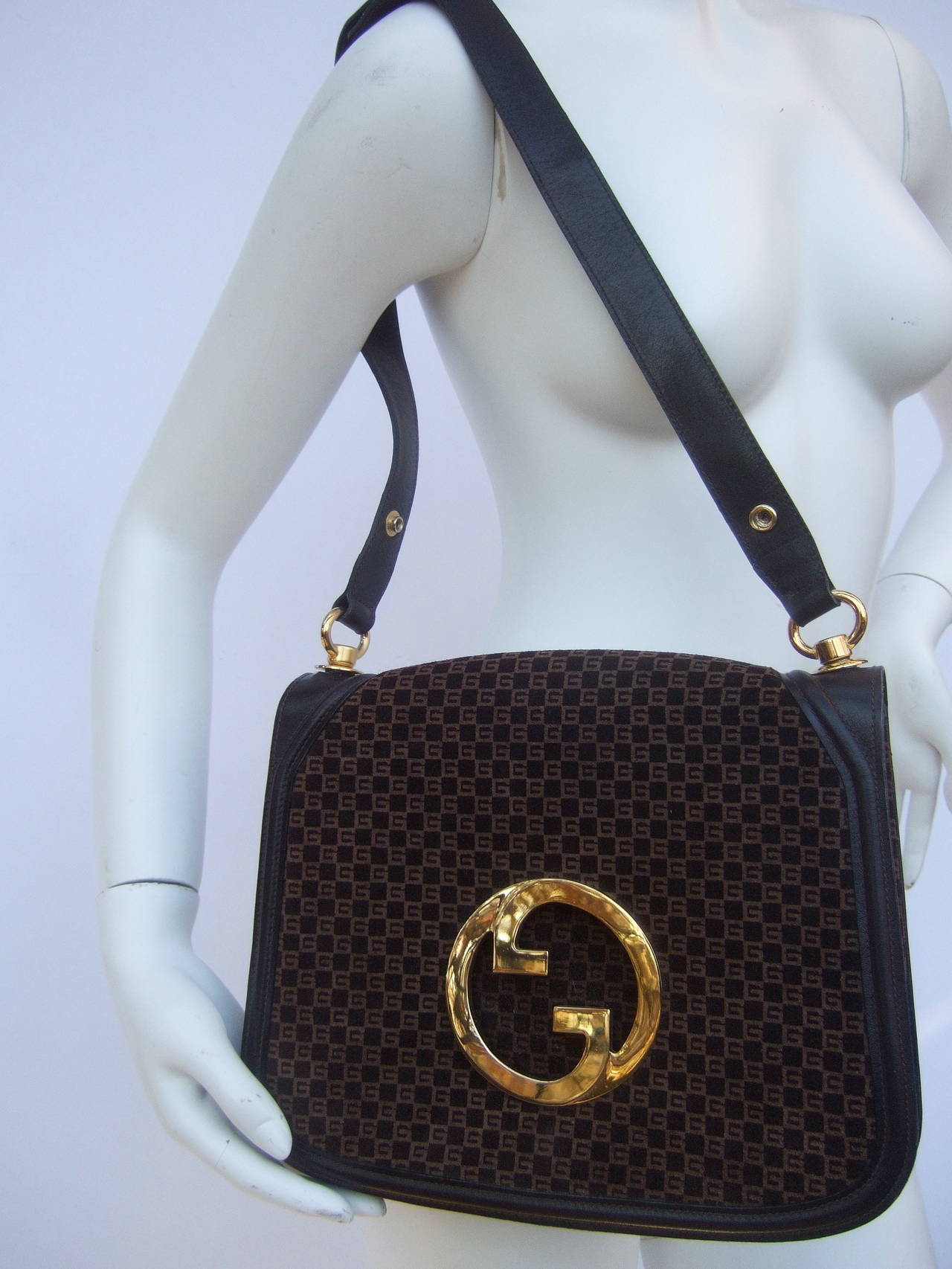 Gucci Brown Suede Blondie Shoulder Bag c 1970 at 1stDibs 1970s gucci bag
