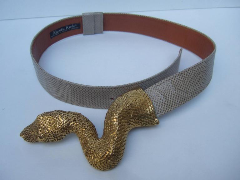 Christopher Ross Exotic Massive Serpent Belt Buckle c 1980 at 1stDibs