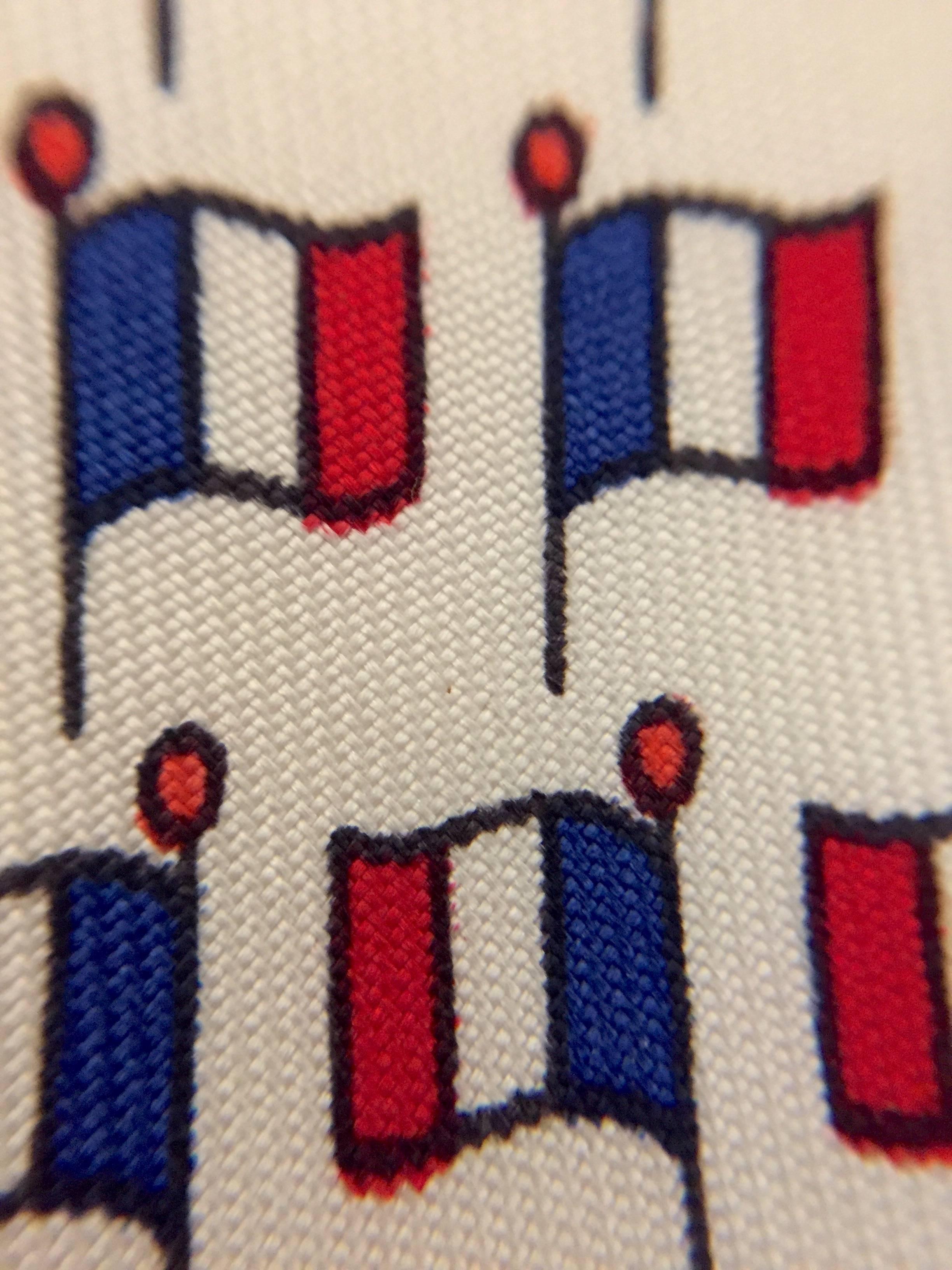 Men's Iconic Vintage Hermes Necktie with French Flags Flying at 1stDibs