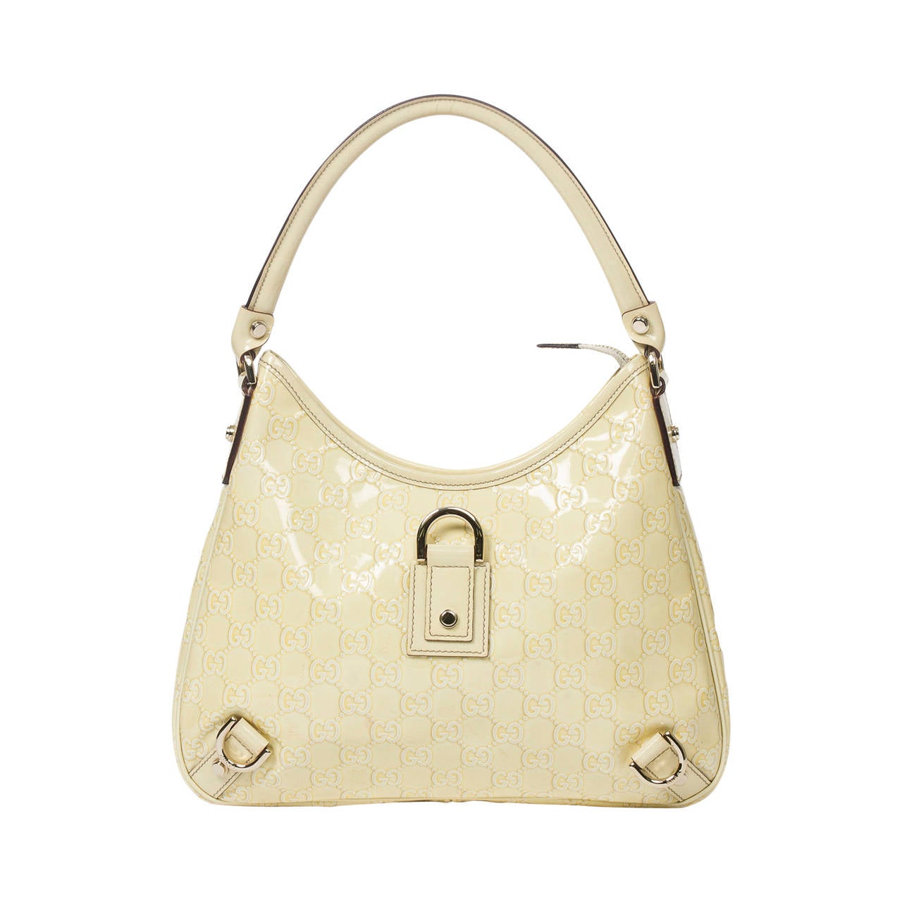 Gucci Shoulder bag Light Yellow Patent For Sale at 1stDibs