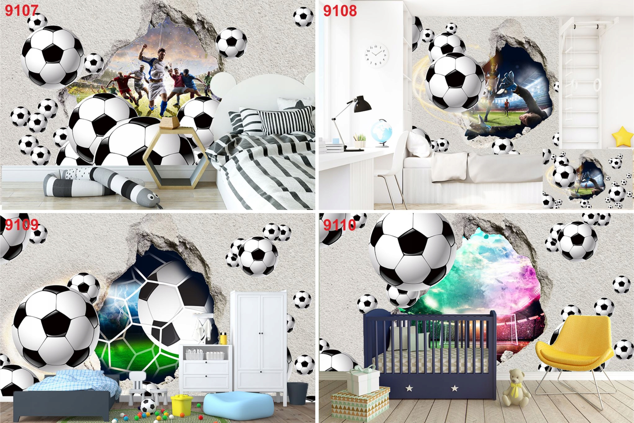 Fototapety fototapeta piłka nożna 3d dla dzieci 7455279821