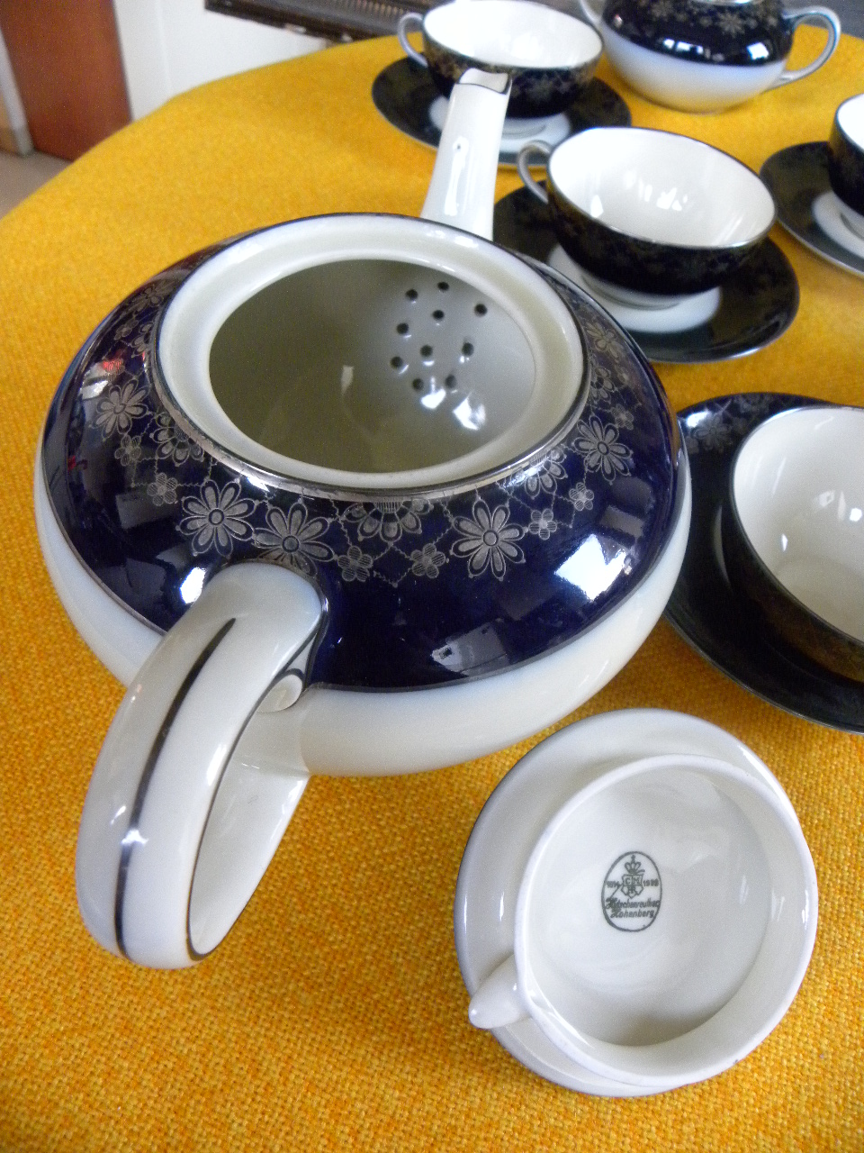 Hutschenreuther Serwis Herbaciany Kobalt 6os 1935r 7847164511