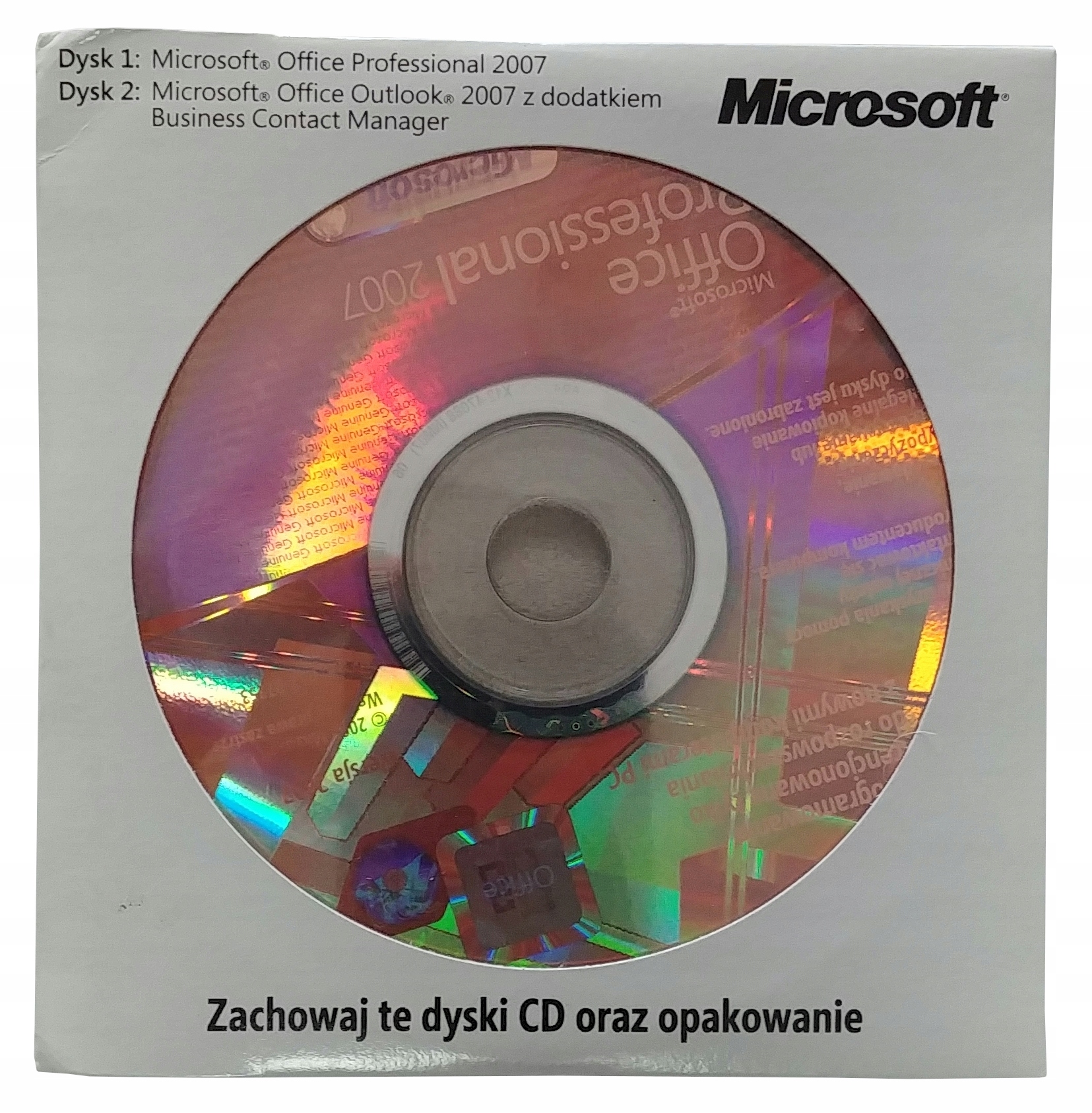 Microsoft OFFICE 2007 Professional PRO OEM CD PL 7470706694