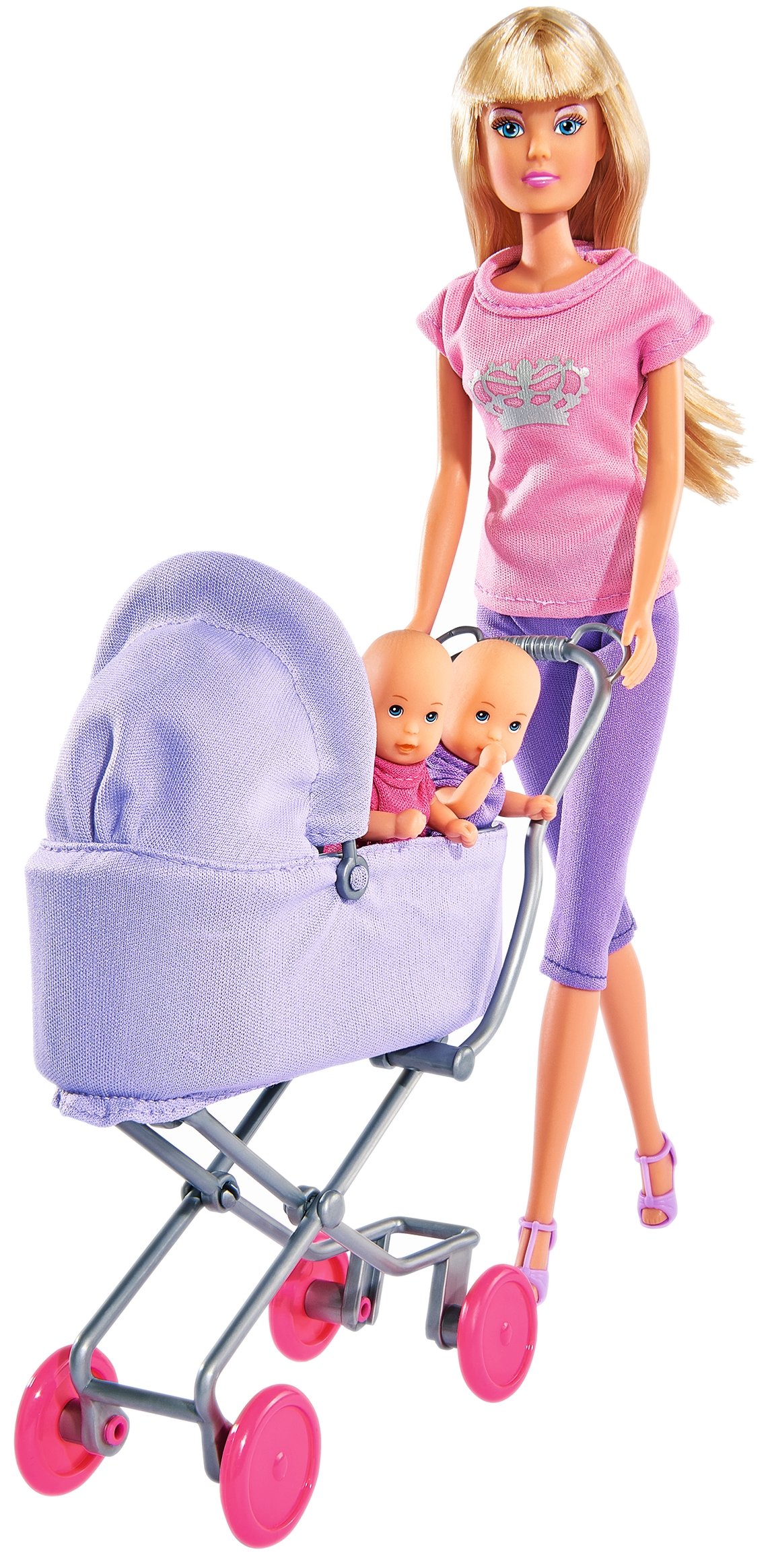 Simba Lalka STEFFI Z WÓZKIEM nosidełko 2 bobasy 6932918449 oficjalne archiwum allegro