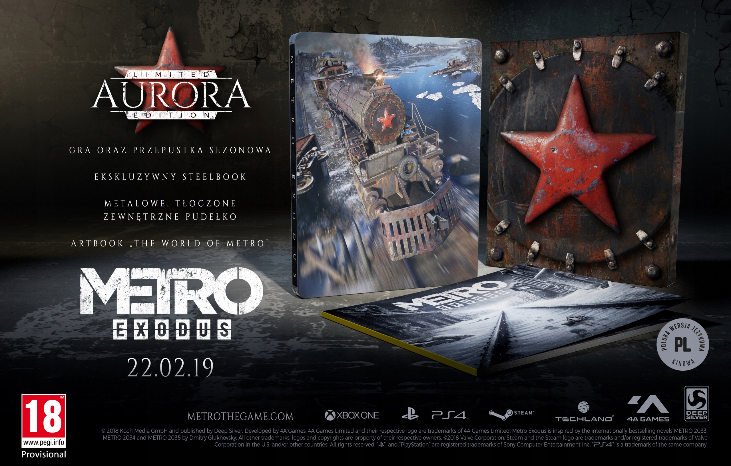 METRO EXODUS PS4 PL AURORA EDYCJA LIMITOWANA