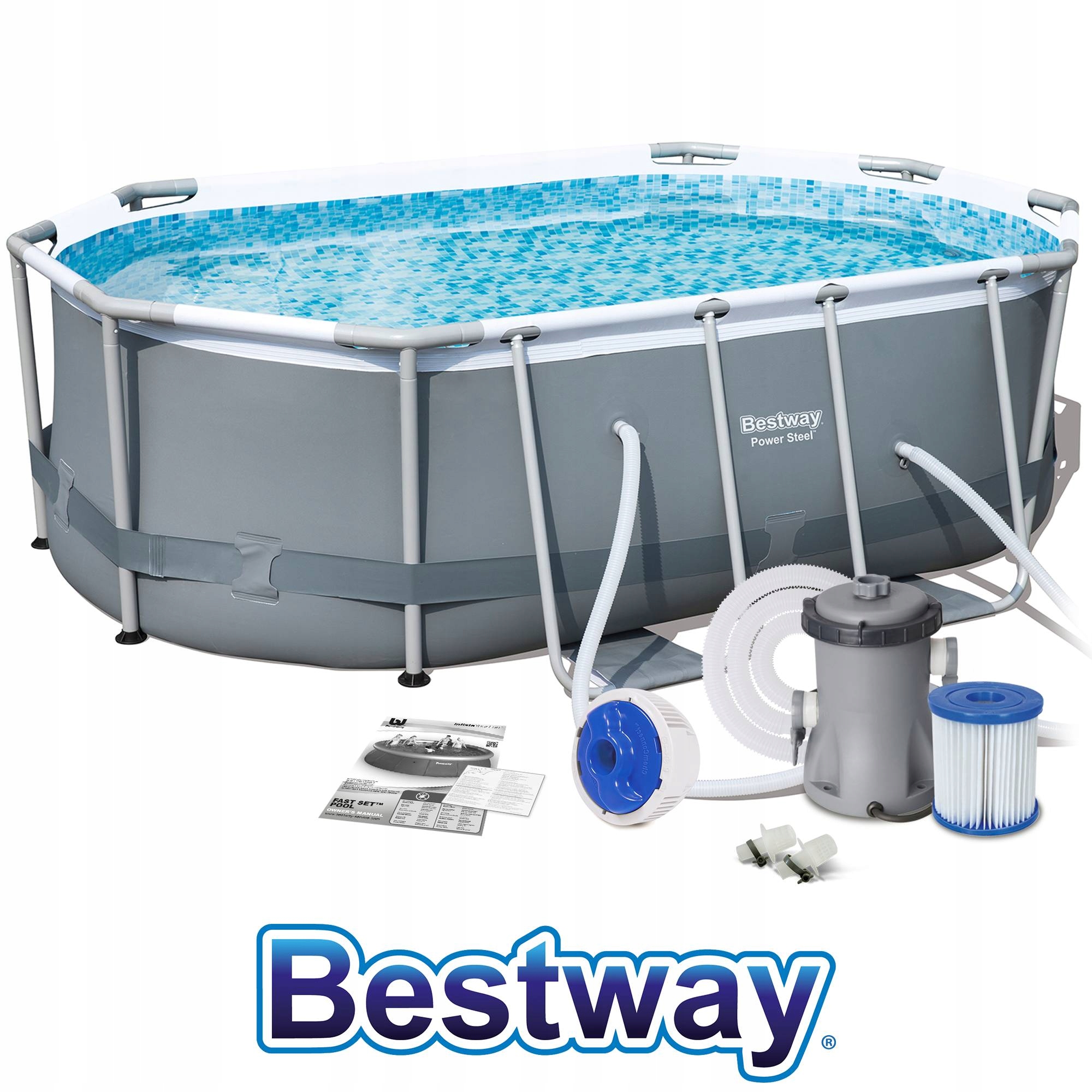 BASEN STELAŻOWY 300x200 POMPA BESTWAY 56617 4w1 7795529926