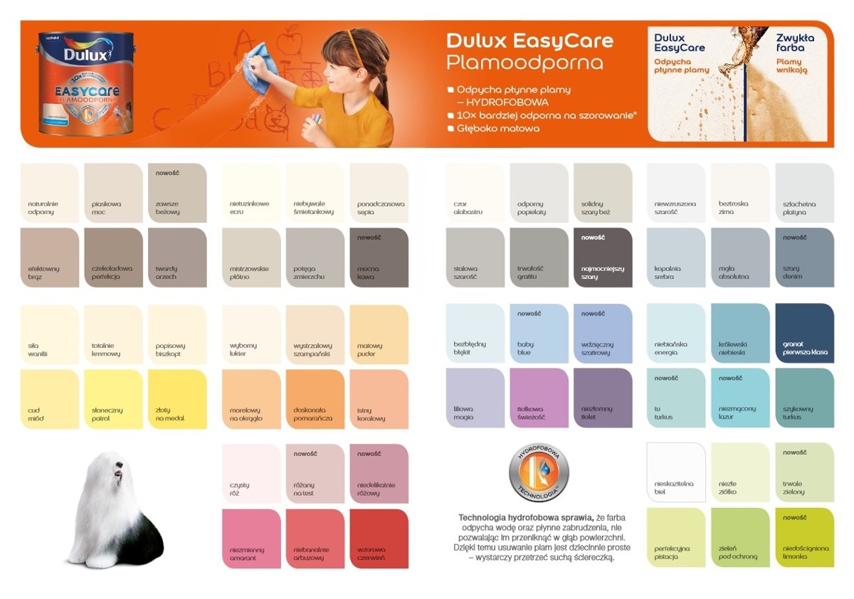 Tarti Dulux farba EASYCARE MISTRZOWSKIE PŁÓTNO 7346415693