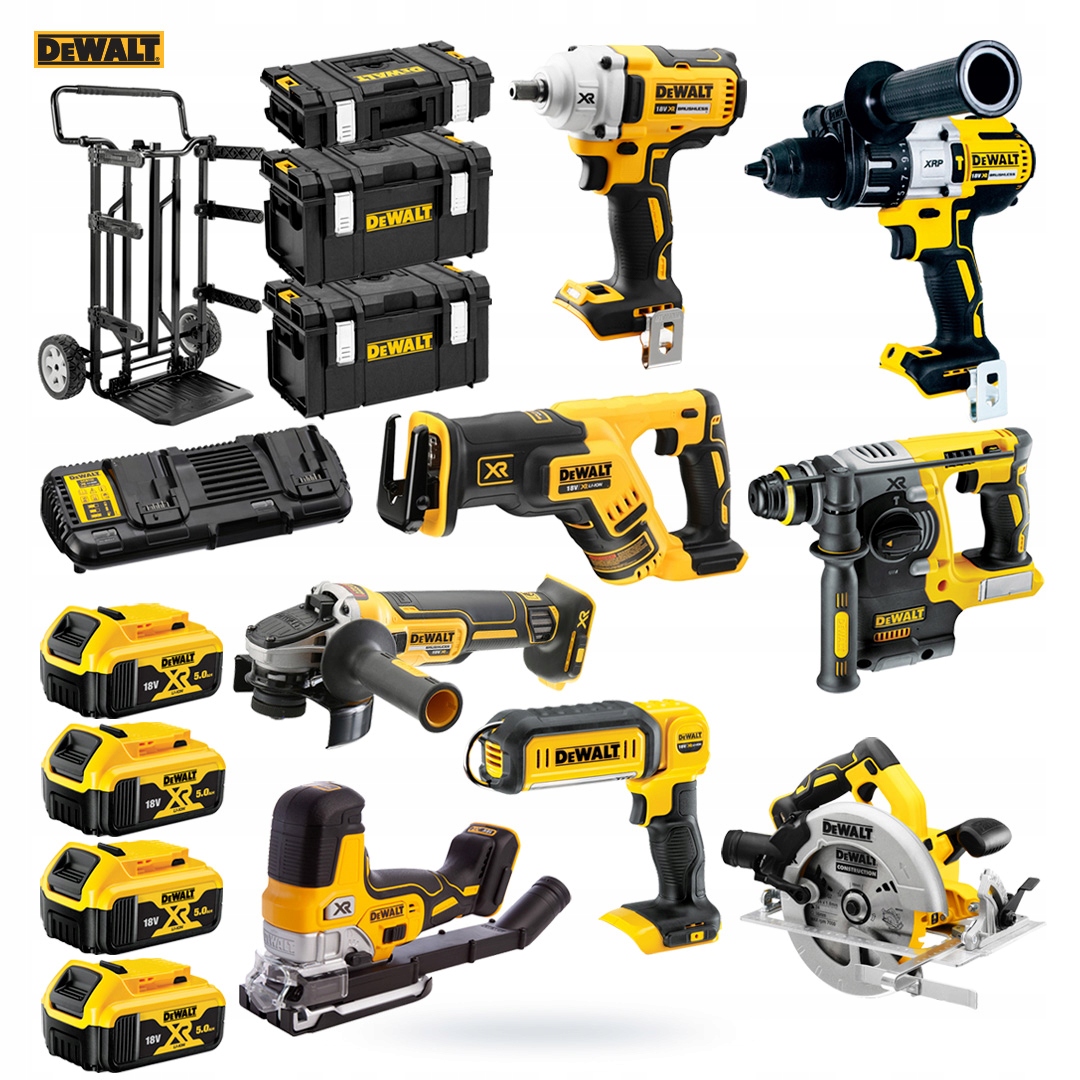 DEWALT DCK856P4 Zestaw combo 8 narzędzi 4x5Ah (DCK856P4) • Cena, Opinie 12335529365 • Allegro.pl
