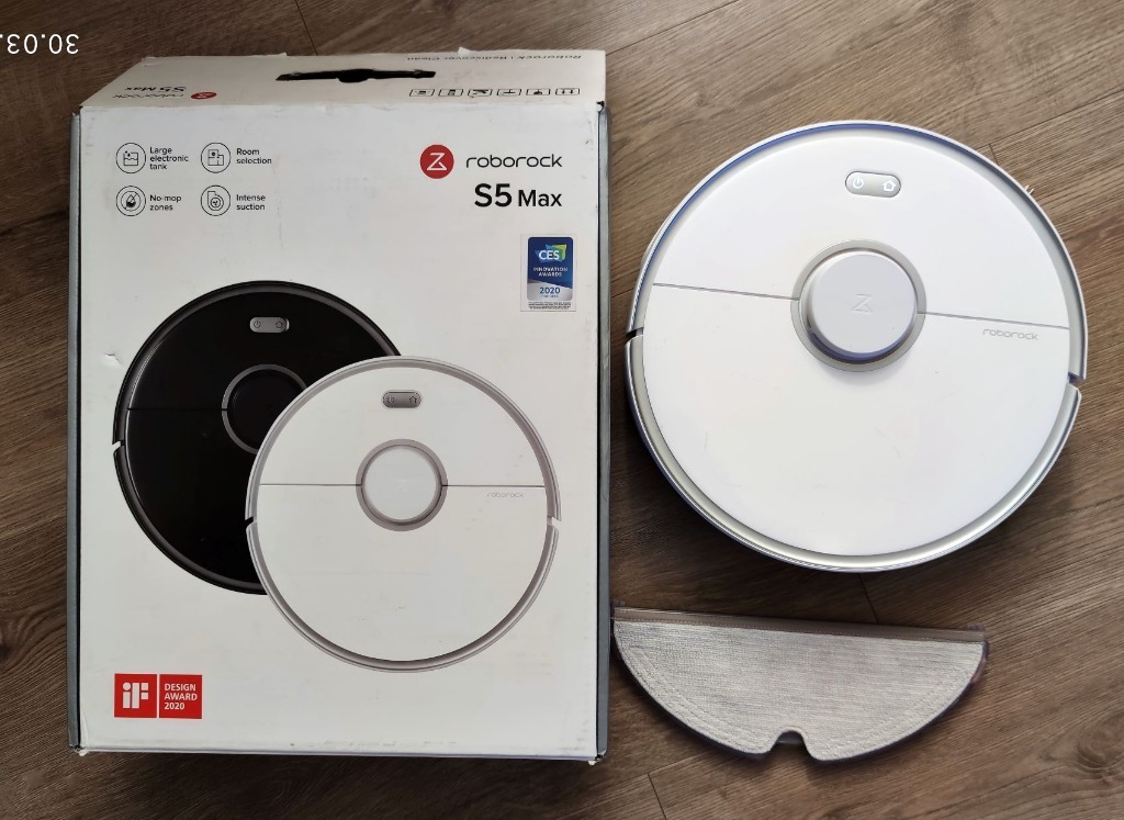 Robot sprzątający Roborock S5 Max Biały. Kalisz Licytacja na