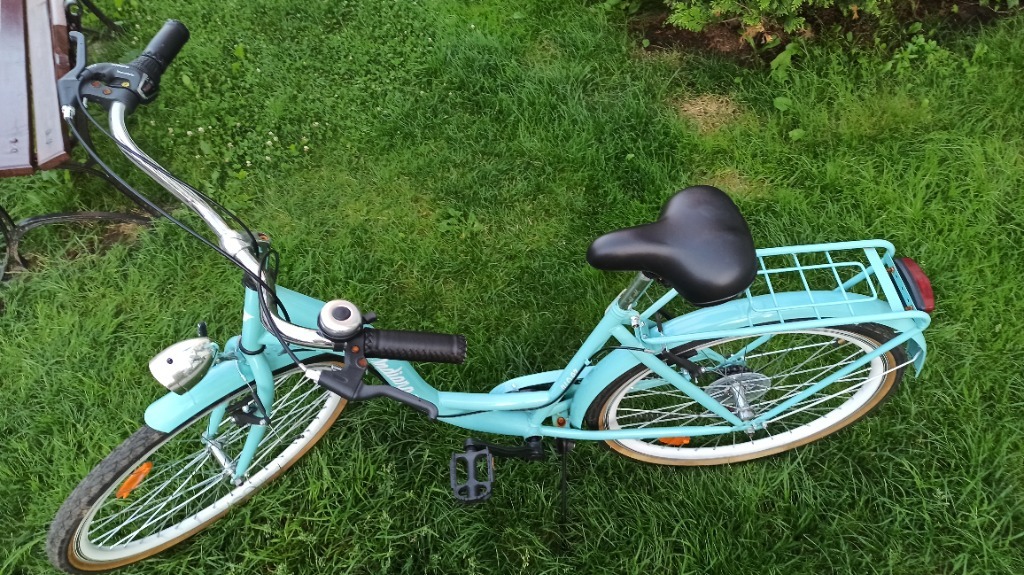 Rower miejski damski błękitny, stan bardzo dobry Kraków