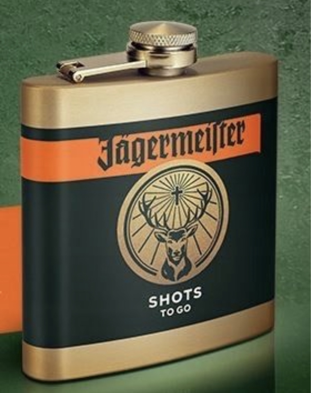 Nowa stalowa piersiówka JAGERMEISTER na prezent Kraków Kup teraz na