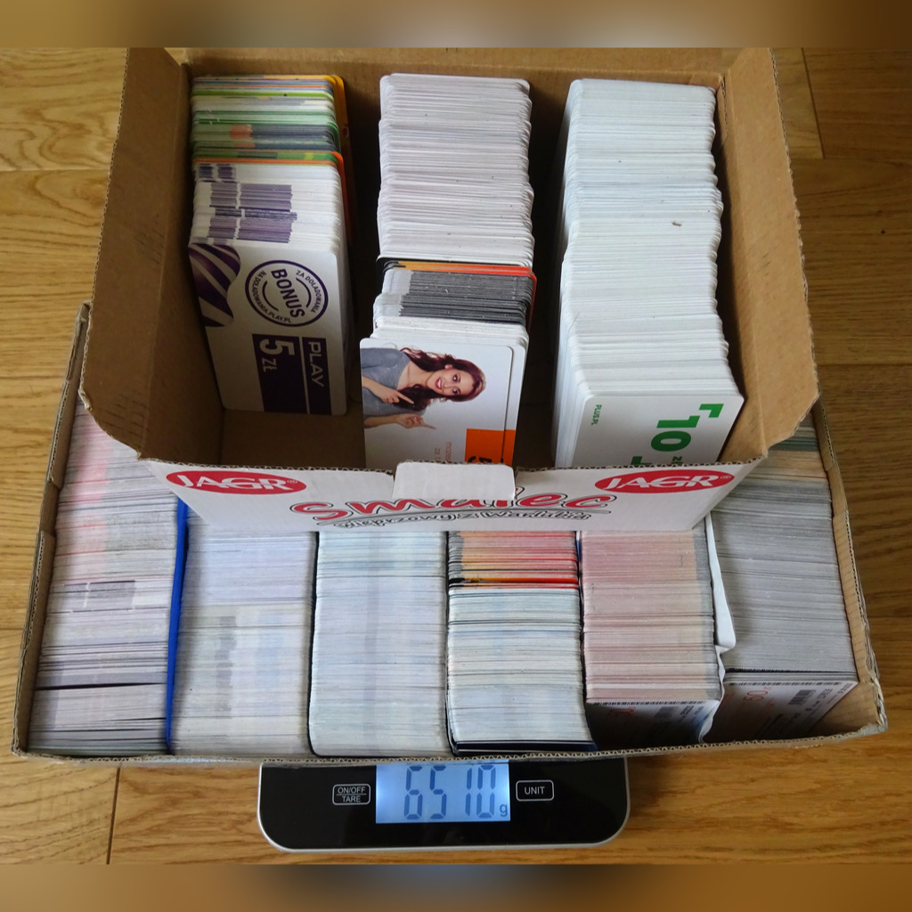 3400 kart prepaid! HIT 6,2kg kart! TANIO | Łódź | Licytacja na Allegro  Lokalnie