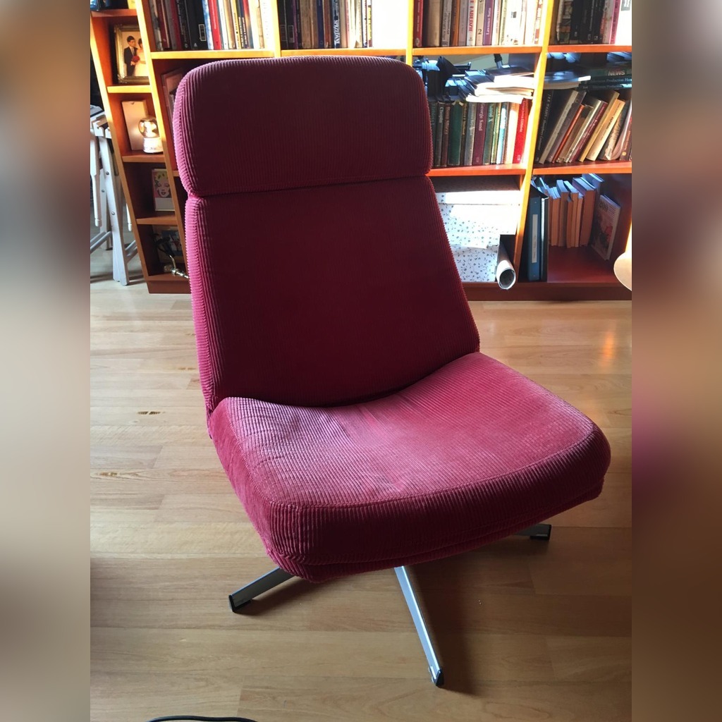 Ikea Lunna Fåtölj Retro fotel Ikea Lunna styl lata 1970 sztruksowy Warszawa Kup teraz