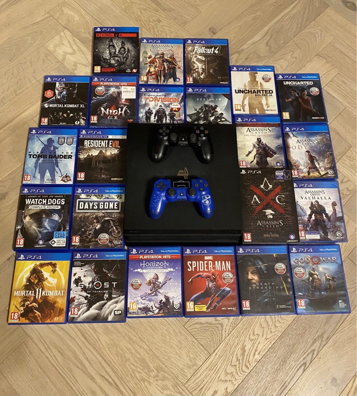Playstation 4 pro 2 pady gry zestaw God of War Zgierz Kup teraz na