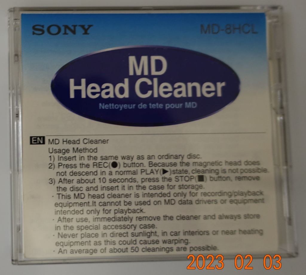 Sony Mini Disc Lens Cleaner MD8HCL Cieszyn Kup teraz na Allegro