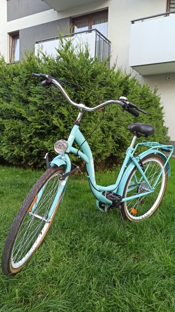 Rower miejski damski błękitny, stan bardzo dobry Kraków