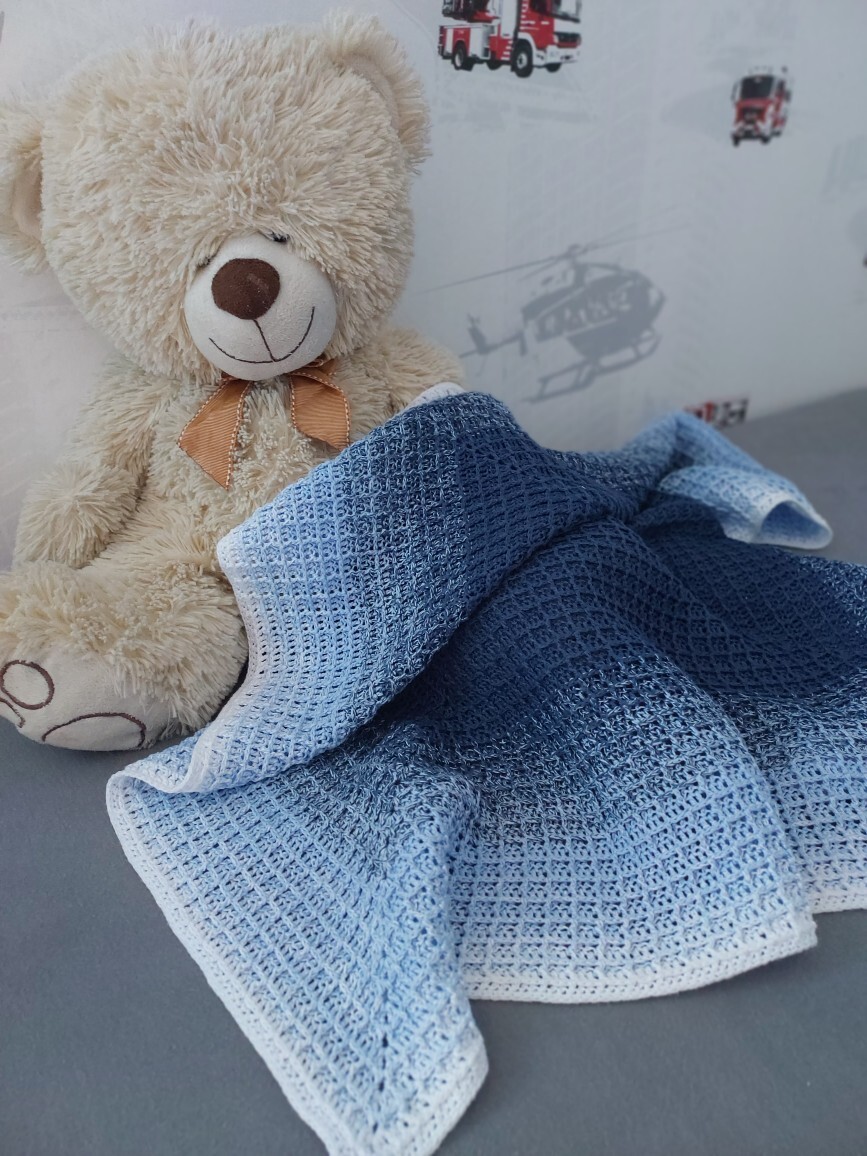 Kocyk niemowlęcy na szydełku handmade rękodzieło | Pabianice | Kup