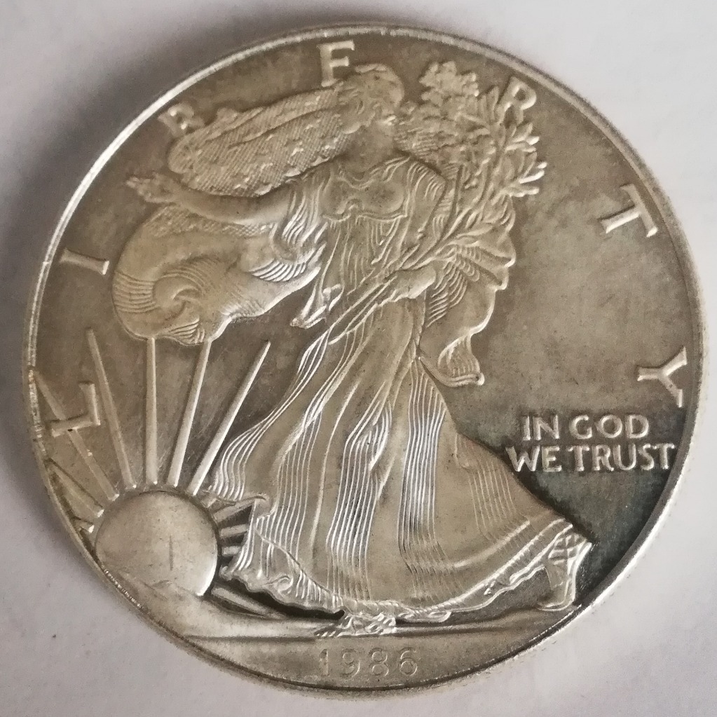 1 oz fine silver One Dollar orzeł uncja srebra Warszawa Licytacja