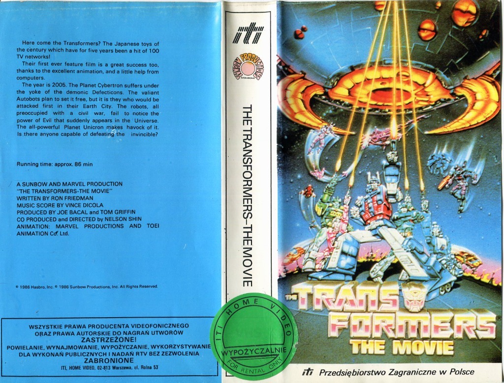 The Transformers The movie. VHS. Piaseczno Licytacja na Allegro