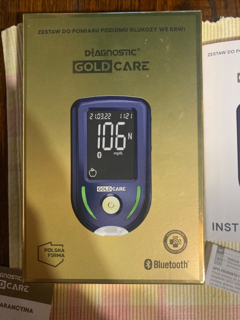 Glukometr Diagnostic Gold Care nowy zestaw Lublin Kup teraz na