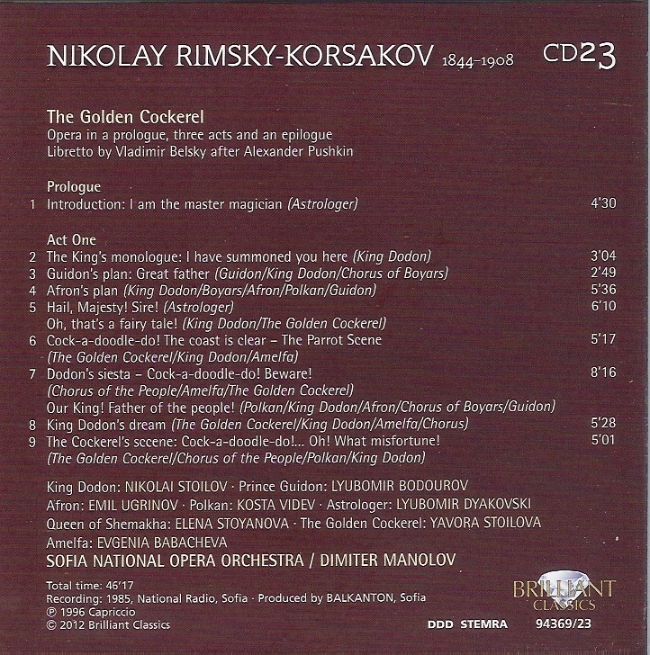RIMSKYKORSAKOV Golden Cockerel Złoty kogucik 2CD Siemianowice